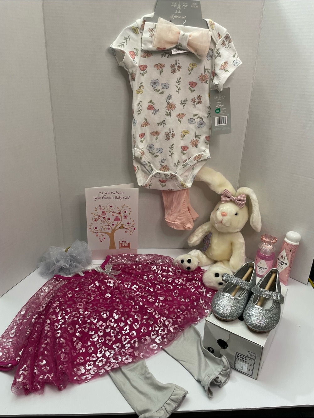 New Baby Girl Gift Bundle Set (Size 6-9M) Ready to Gift with FREE Gift for Mom!